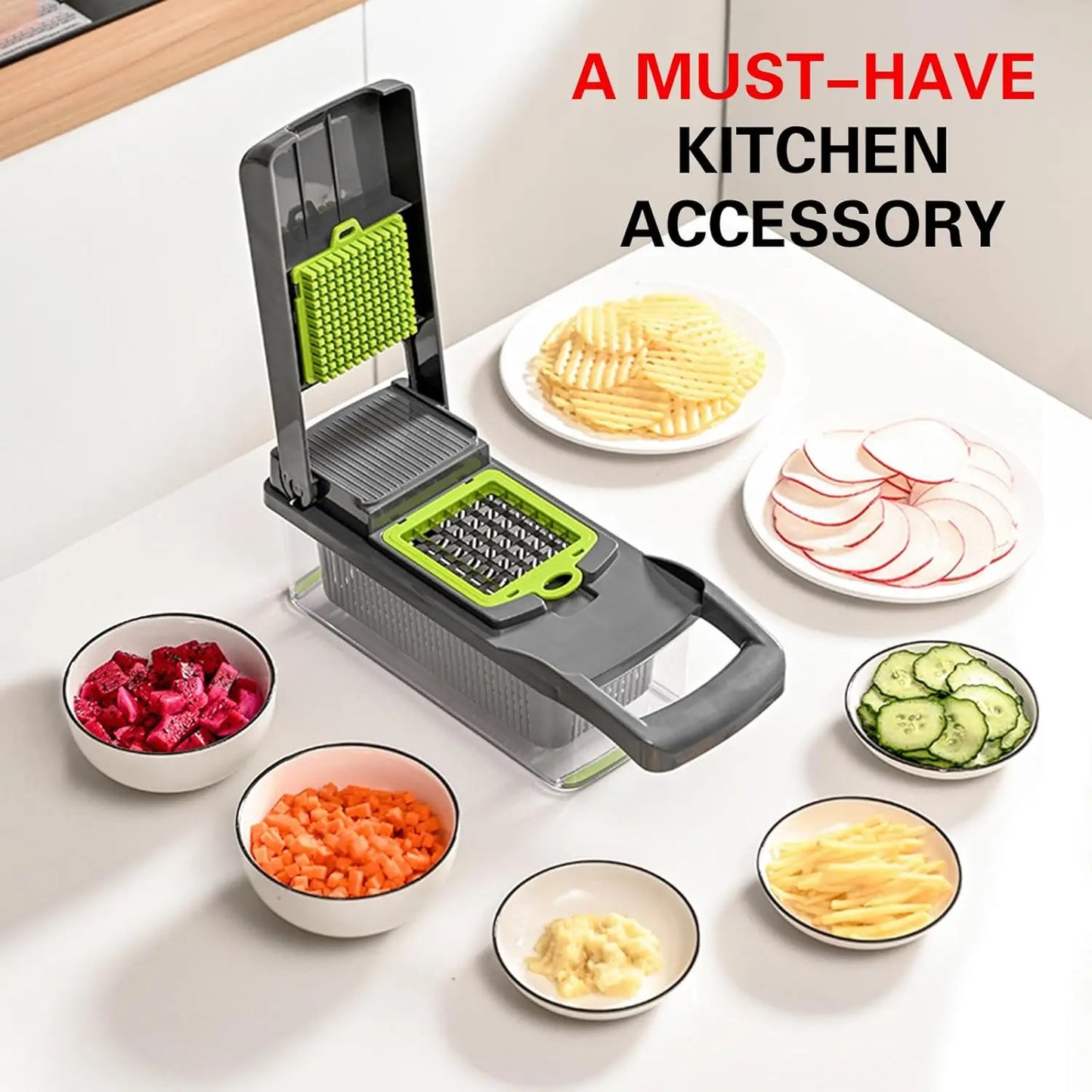 16 x 1 Kitchen professional chopper slicer, multifunctional food chopper, blade  for vegetables.