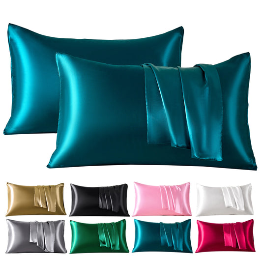 2pcs Satin Pillowcase for Skin and Hair, Satin Pillow Cases Set of 2 Soft Breathable Smooth Cooling Pillow Covers for Sleeping, Great Gifts.  Lots of colors BUT, GOLD is Hughley AVailable!!!  All others Drop down a Lot so  BL