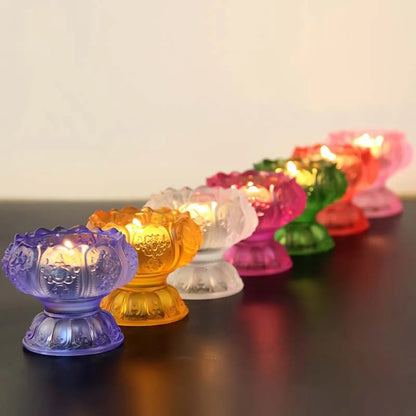1 Household Glass Candle Holder, Hand Carved, Exquisite, Heat-Resistant, Thick Glass Material, Freely Selectable Color