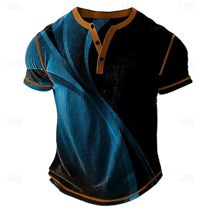 Summer Men's Breathable Polo Shirt Casual Relaxed-Fit,  Short-Sleeve Henley neck T-Shirt.  Classic Athletic-Style Men's Short-Sleeve. This is ASIAN SIZING so that means order 1-2 sizes larger if you normally wear US or EURO s