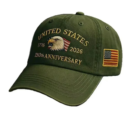 2026 New 250th Anniversary Hat USA Patriotic Baseball Caps.   Eagle Embroidered Baseball Hats for Men Women 250 Year Anniversary