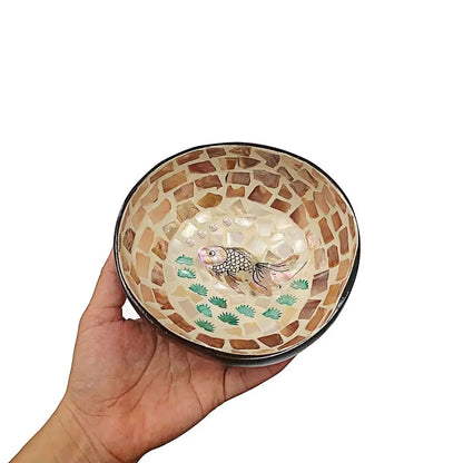 Handmade Alien Coconut Shell Bowl, Inlaid Shells, Wood Bowl,  Storage, Salad Bowl,  Key Storage,  Tray, Home Decoration, Hand Wash!!!