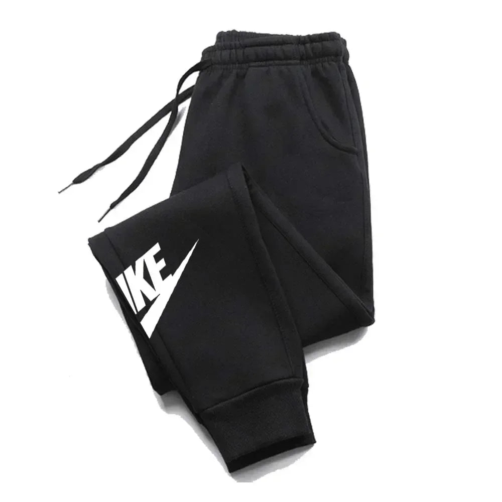 Men's printed pants for autumn and winter. Men's and women's running pants, sportswear and casual pants, fitness and gym sportswear