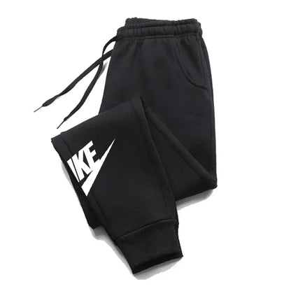 Men's printed pants for autumn and winter. Men's and women's running pants, sportswear and casual pants, fitness and gym sportswear