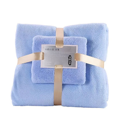 2PC Bath Towels Set,  Super Soft Highly Absorbent, Quick-drying  Velvet Bath Towels for Adults Hotel & Spa Use