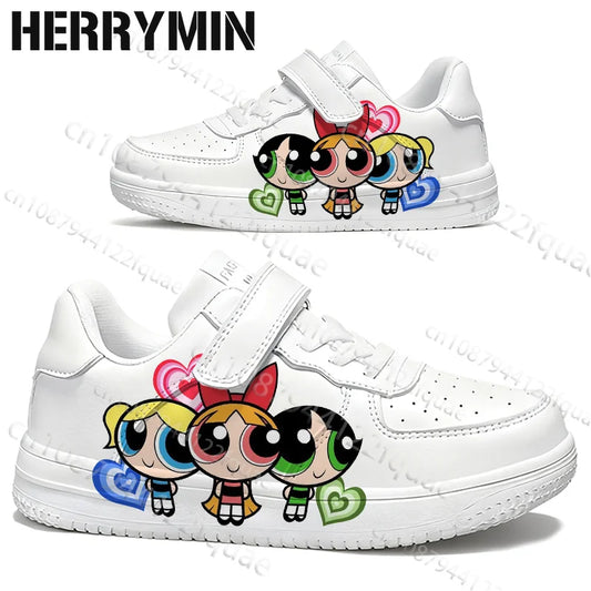 2026 Boys/ Girls Powerpuff Girls Cartoon 3D Print,  Parent /Child Shoes,  Woman Simple Four Season Casual Sneaker Size 28-40