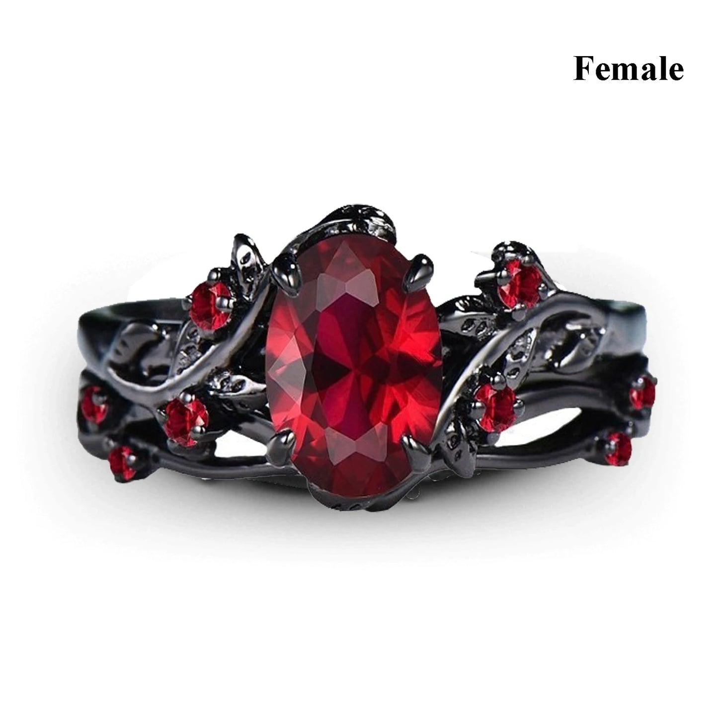 Charming Couples Rings . Romantic Womens Red Rhinestones Ring Set . Trendy Mens Stainless Steel Celtic Dragon Rings, Wedding Band Jewelry, Couples Rings, MOTHER and FATHERS DAY Gift