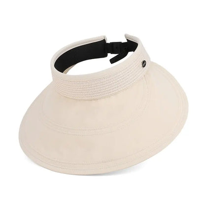 Summer Sun Protection. Essential Large Brim,  Open-Top Sun Hat, Uv Protection + Hair-Friendly Design, Versatile and Easy to Match with Any Outfit.
