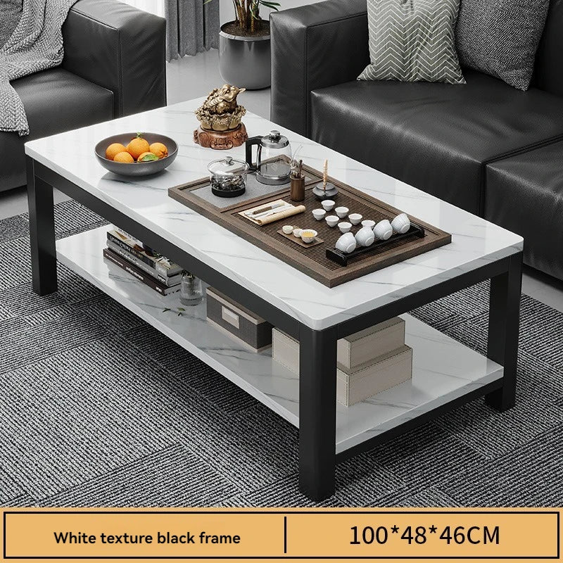 Tea table, living room, household, small apartment, next to sofa, office, marble patterned tea table,