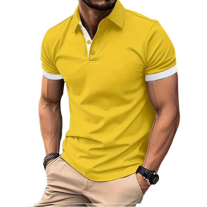Summer Short Sleeve Polo Shirt for Men. Lots of  Stretch to the T -Shirts. Business Breathable, Lightweight Sweater