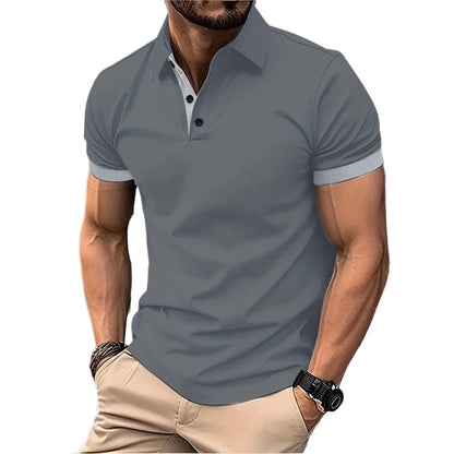 Summer Short Sleeve Polo Shirt for Men. Lots of  Stretch to the T -Shirts. Business Breathable, Lightweight Sweater