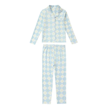 spring summer argyle plaid, soft dress set with  footie P. J's,  Familyfamily matching clothing