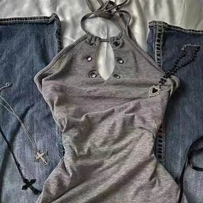 Womens Summer Vintage,  Casual, Sweet/ Spicy Tees.   Sleeveless Aesthetic Slim Fit Tank, Crop Tops