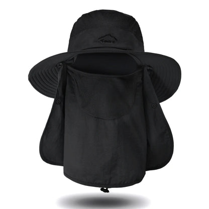 Fisherman's hat, sun hat, summer outdoor quick drying sun hat, fishing breathable sun hat,  face mask hat.  Ample SKY BLUE.  Black and Dark Gray have some Availabilty,  IF you HURRY!!!