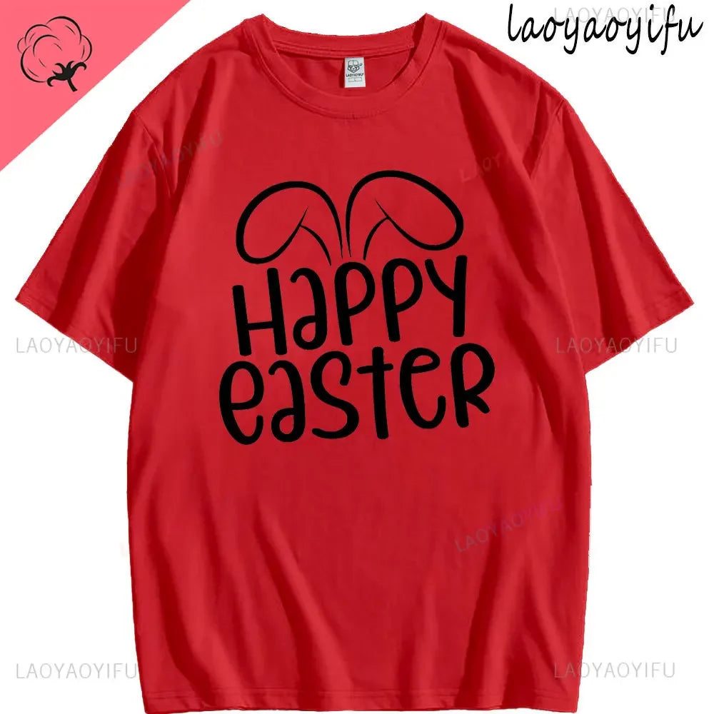 Bunny with Sunglass Unisex Retro Aesthetic T-shirt Funny. Happy Easter Bunny,  Cotton Tshirt, Ears  and Cute Rabbit