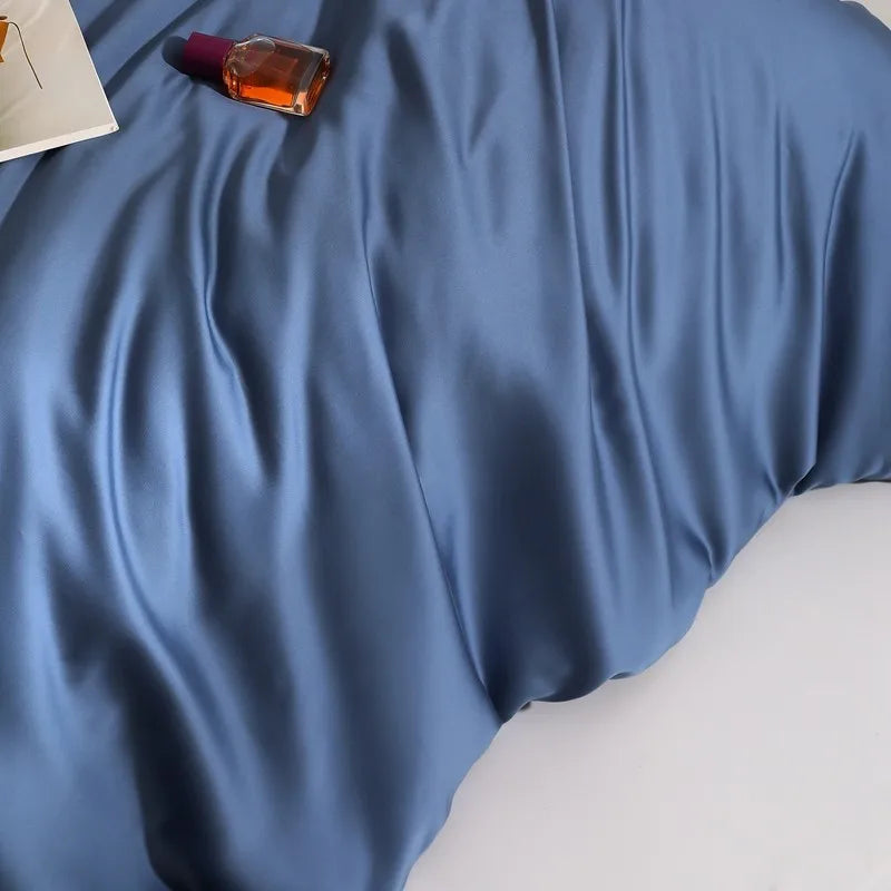 100%Lyocell Derived from Eucalyptus.  Solid Color  Bedding set Duvet cover and  Bed Sheet  with 2 Pillowcases.  Soft , Cooling , Twin /Double /Queen