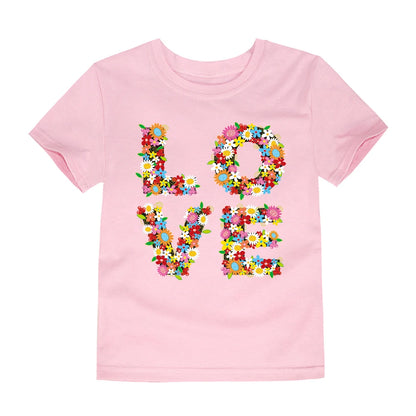 T-shirts with Flower Print for Teenage Girls.