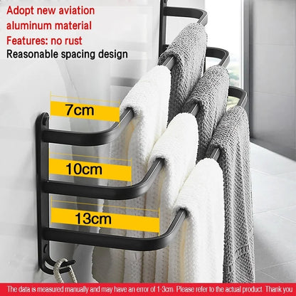 Single-layer/Double-layer/Triple-layer Towel Holder, Towel Storage,  Towel Rack  for Bathroom/Kitchen. Multi-layer Wall-mounted Towel Rack
