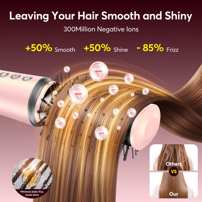 High Speed 5 in 1 Hair Dryer, Hot Air Comb Set, Hair Brush Curling Iron,  Hair Straightener Styling Tool For Blow Dryer. Gift Box