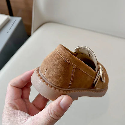 Girls Flats for Spring /Fall,  Shallow, Lazy Loafers. Comfortable, Soft,  Suede Sneaker, Casual School Shoes