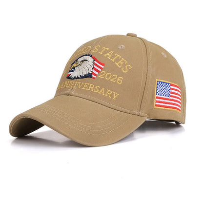 Hot Sale Unisex Baseball Cap for American 250th Anniversary 1776-2026.  Embroidered Hat Cap Eagle Pattern USA Patriotic Hat