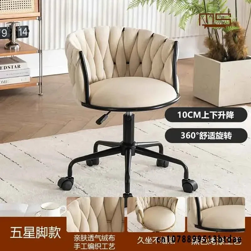 Pretty Vanity  Chair for Girls Bedroom,  Makeup Chair,  Girls Bathroom.  ,,Comfortable for Long Periods of Time,, Backrest,  Lift Swivel Chair