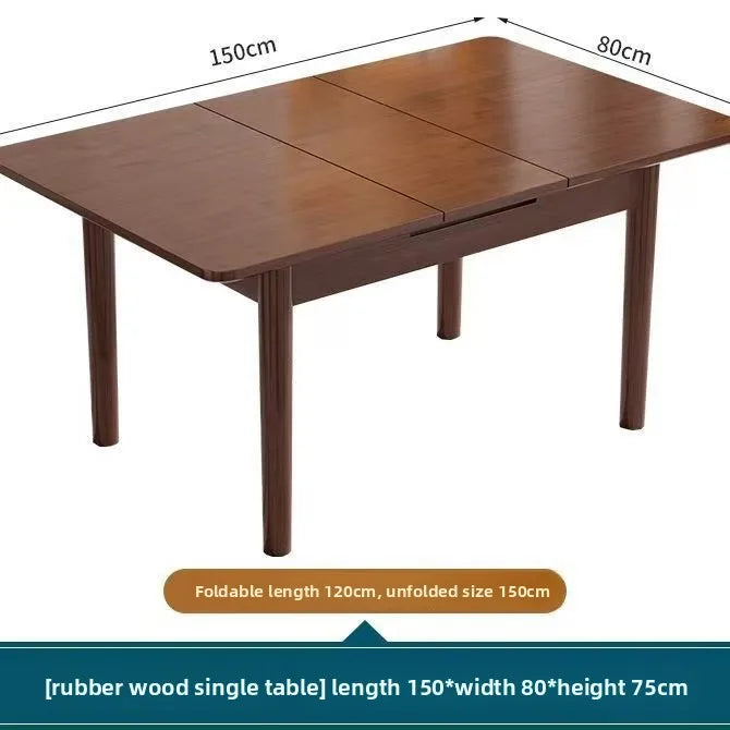 Extendable Wooden Dining Table,  Kitchen/Dining Room Furniture.  Adjustable Size 90/100/120cm Walnut Space Saving Table