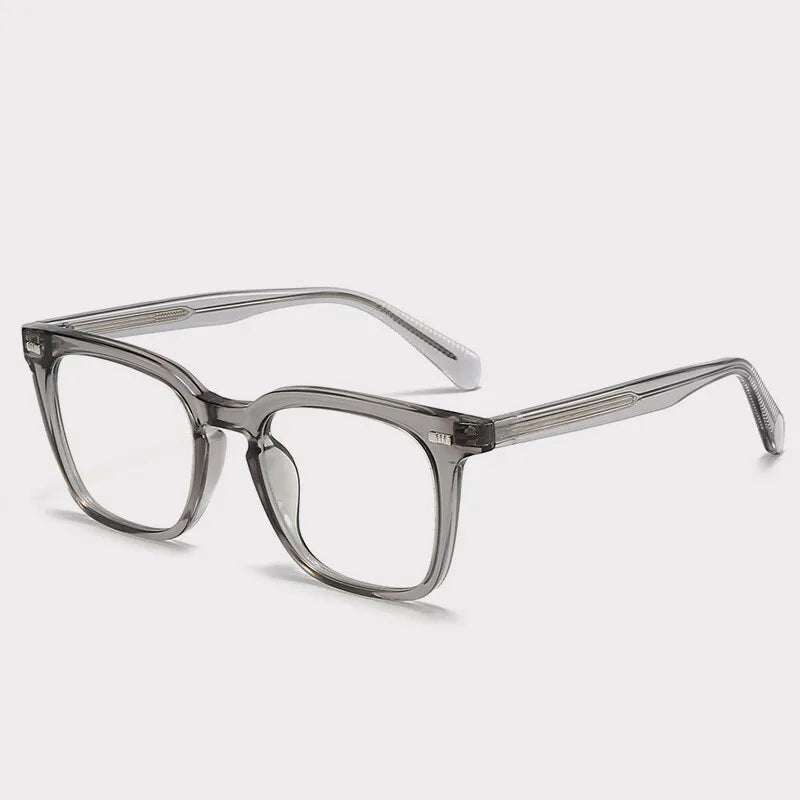 Transparent Square Men's Reading Glasses,  TR90 Large Frame,  Blocks  Harmful Blue Light, Myopia, Prescription Glasses For Women/MEN