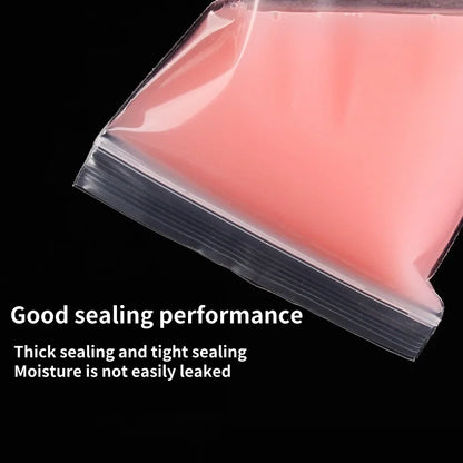 200/100PCS Transparent Zip Bags Food Jewelry Vacuum Storage Bag Plastic Thicken Reclosable Poly Bag Kitchen Organization Package