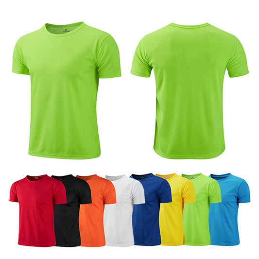 Quick-drying Round Neck Sport T-shirt Gym Jerseys Fitness Shirt Trainer Running T-shirt  for Men,  Breathable Sportswear