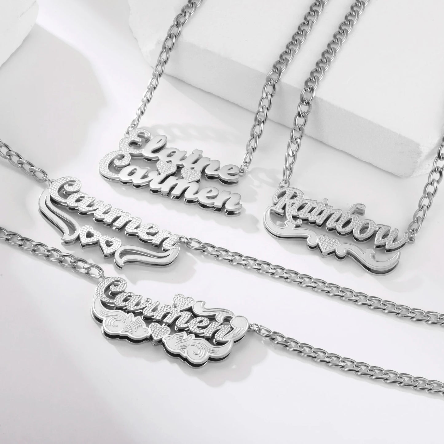 Sipuris Custom Name Necklace For Women Golden Choker Stainless Steel Personalized Corrosion Process Jewelry Wedding Gifts