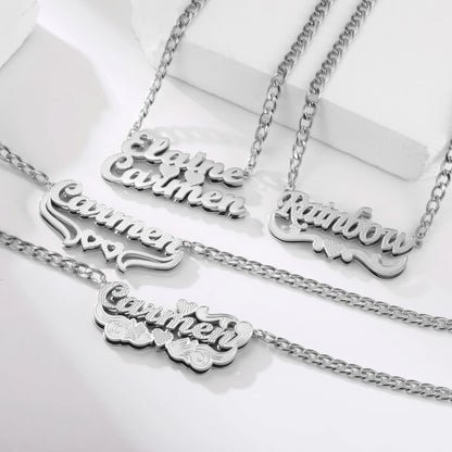 Sipuris Custom Name Necklace For Women Golden Choker Stainless Steel Personalized Corrosion Process Jewelry Wedding Gifts