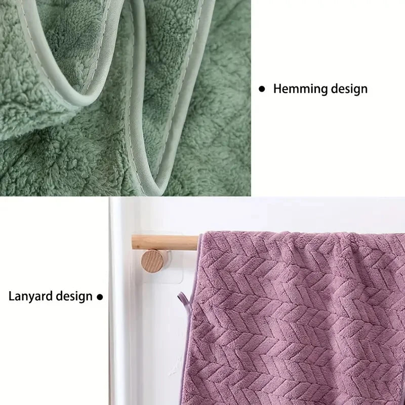 High quality thick velvet bath towels, soft and absorbent towels, sports beach towels for home and hotel use