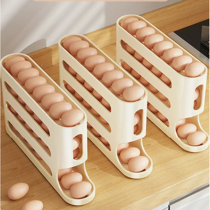 2-4-layer Slide Egg Storage Box, Ladder Style Storage.