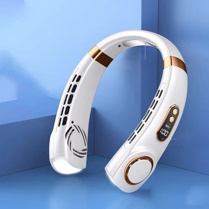 Neck Fan Rechargeable, Personal Portable Fan,  Battery Operated, Hands Free Wearable USB Neck Cooling Fan for Indoor /Outdoor.  White is least available....HURRY!!!  BLACK is MOST Available.