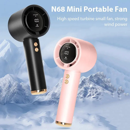 Mini Handheld Fan, USB Fast Charging Portable Air Calculating Fan,  Mute Personal Highspeed Fan for Travel Outdoor Activities.  In order of availablity Pink Has the Most, Blue  is next,  then BLack and white has the least amo