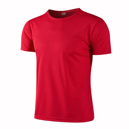 Quick-drying Round Neck Sport T-shirt Gym Jerseys Fitness Shirt Trainer Running T-shirt  for Men,  Breathable Sportswear