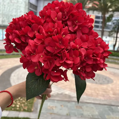 5 Heads Hydrangea Bouquet Silk Artificial Flowers for Party Wedding Living Room Decoration Accessories Home Decor Fake Flowers