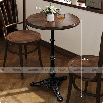 American Retro Cafe.   Solid Wood Table and Chair Combination  for Small space or Restaurant.