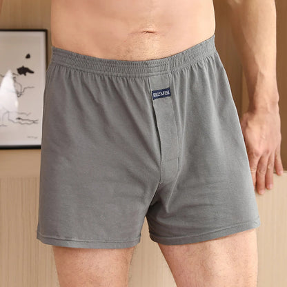 100% Cotton Men Pajama Shorts  for Summer. Solid Elastic Waist, Short Pants,  Casual and Breathable.