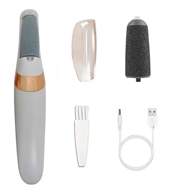 Rechargeable Electric Foot File /1+10 Set including Callus Remover,  Machine Pedicure Device,  Foot Care Tools For Heels, Remove Dead Skin .black