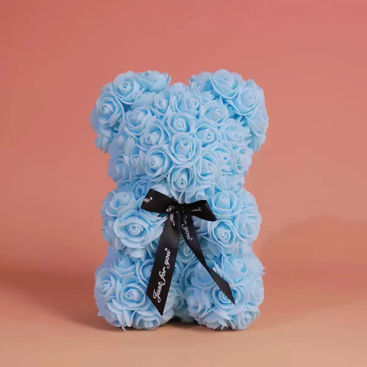 25cm Artificial Teddy Rose Flower Bear with Box.   Romantic Valentines Day Gift for Girlfriend,  Teen , Women Anniversary or Wedding Party