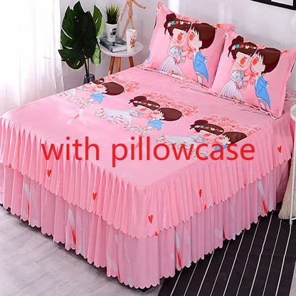Sheet Set Household with Pillowcase Fashion Modern Water-proof Universal Skin-friendly Single Double Home Textile Bedding Luxury