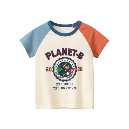 Children Short Sleeve T-shirts Version,  Kids Clothing,  Boy Baby Cotton Tees, 2-9 Years, Summer  Tops