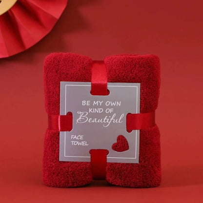 1pcs Coral Fleece Towel Set Coral Fleece Absorbent Hair Swimming Face Hand Bathroom Towels for New Year Festival Wedding Gift