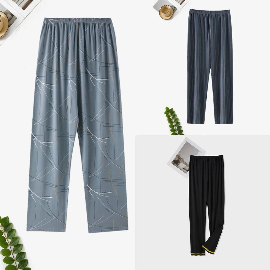 Men's Pajama Pants for Spring and Autum.  Single-Piece Long Pants.  Men's Casual Homewear