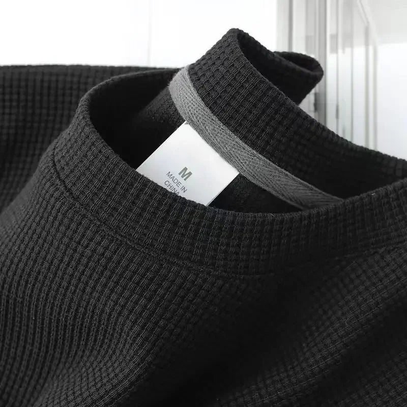 Men's Summer Waffle Round Neck,  Short Sleeve T-Shirt.   Comfortable,Breathable Short-Sleeved Top for Casual Wear.  Sound Perfect for a FATHERS DAY Gift!!!