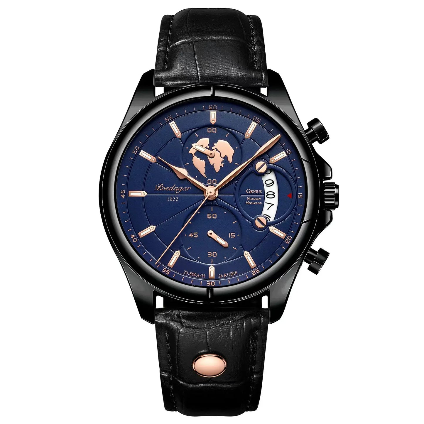Luxury Mens  Wristwatch,  Chronograph Date,  Waterproof,  Leather.  Mens  Watch,  Quartz, Men's Watches