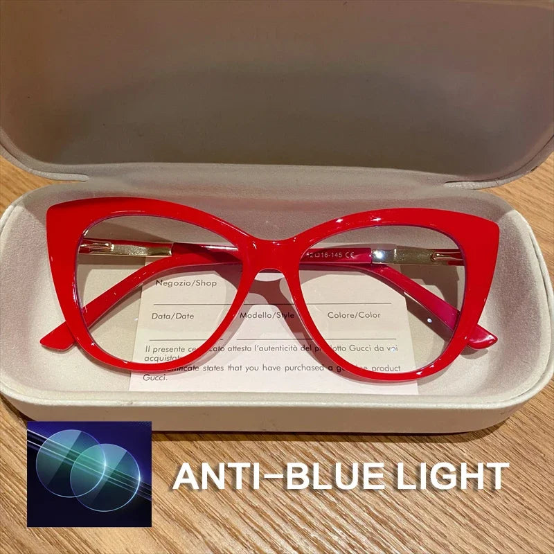 TR90 New Fashion Cat Eye Anti-Blue Ray Reading Glasses,  Photochromic Myopia,   Customization Prescription, Optical Eyewear.  SO MANY Choices