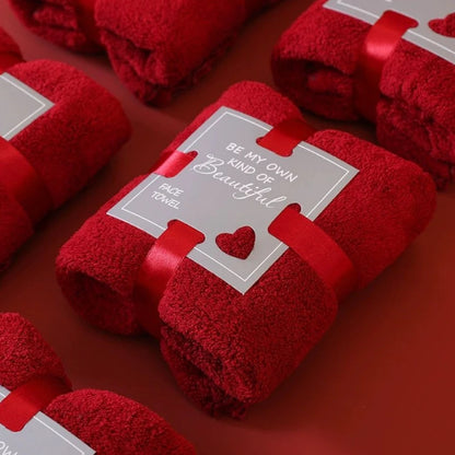 1pcs Coral Fleece Towel Set Coral Fleece Absorbent Hair Swimming Face Hand Bathroom Towels for New Year Festival Wedding Gift